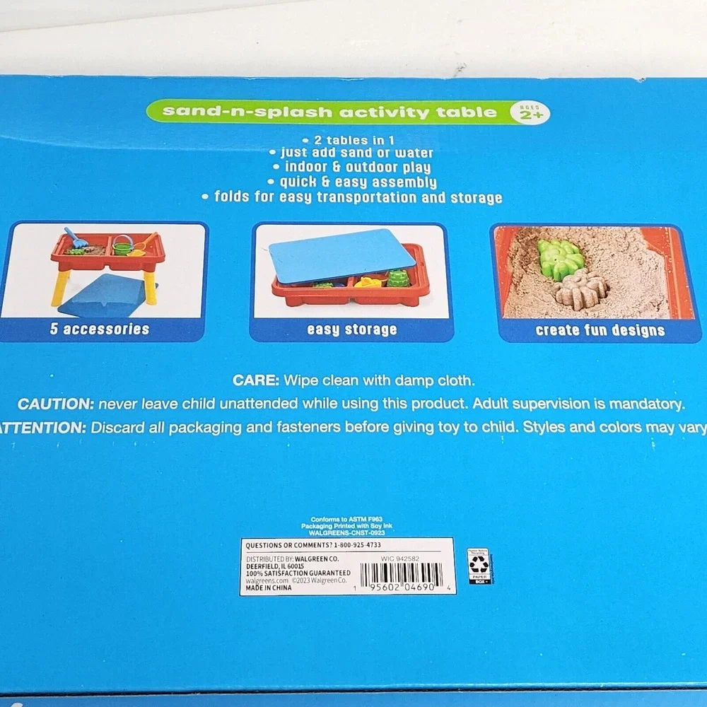 NEW! Bring On The Sun Sand N' Splash Activity Table - Perfect for Backyard Fun - Picture 3 of 5